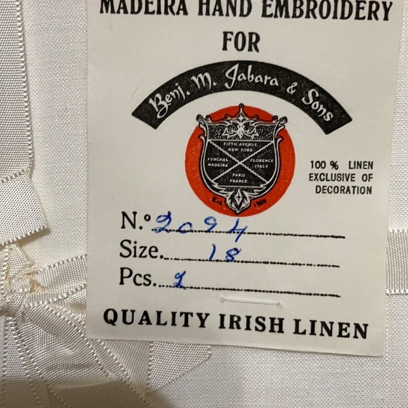 (8) Benj. M. Jabara Madeira Quality Irish Linen - Picture 7 of 7
